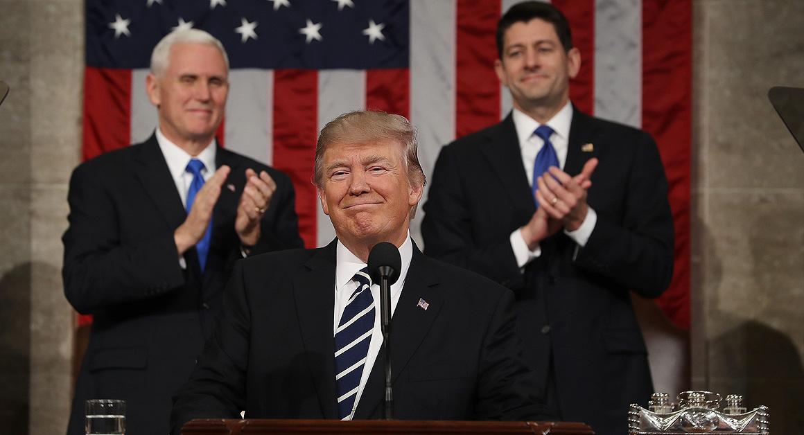 Trump addressed Congress, remained optimistic